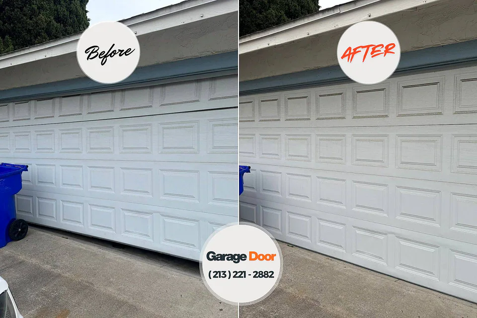 Before and after: garage door repair Marianna, FL